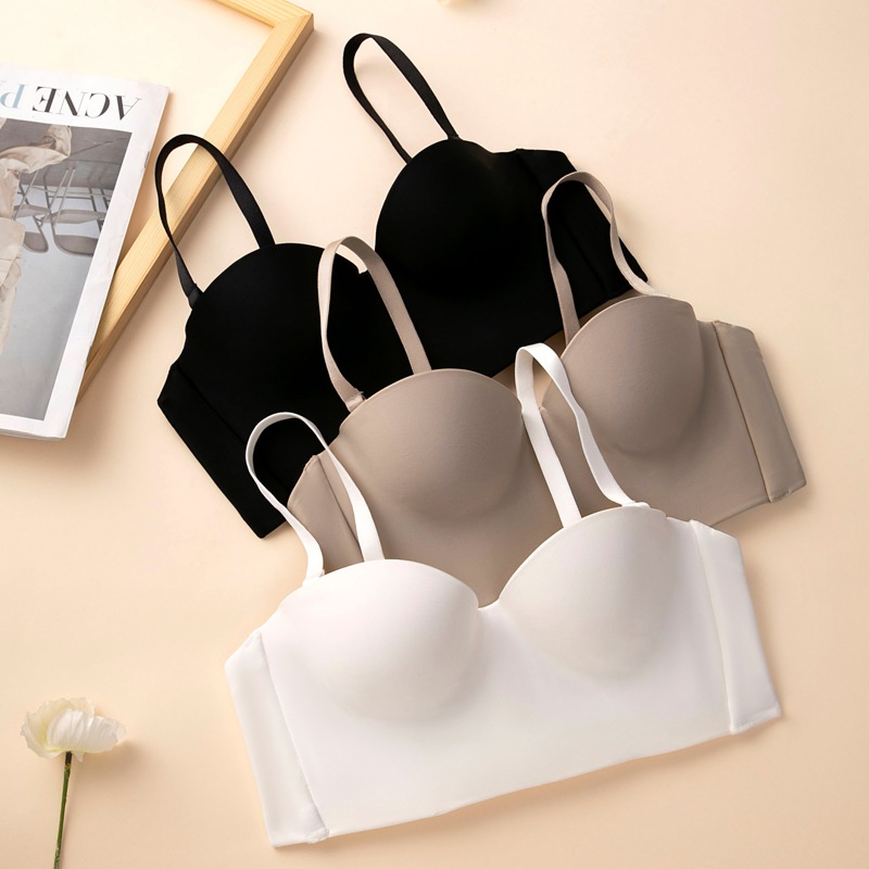 Autumn And Winter Comfortable Non-slip Silicone Half Cup Gathered Tube Top Sexy Bra Bra