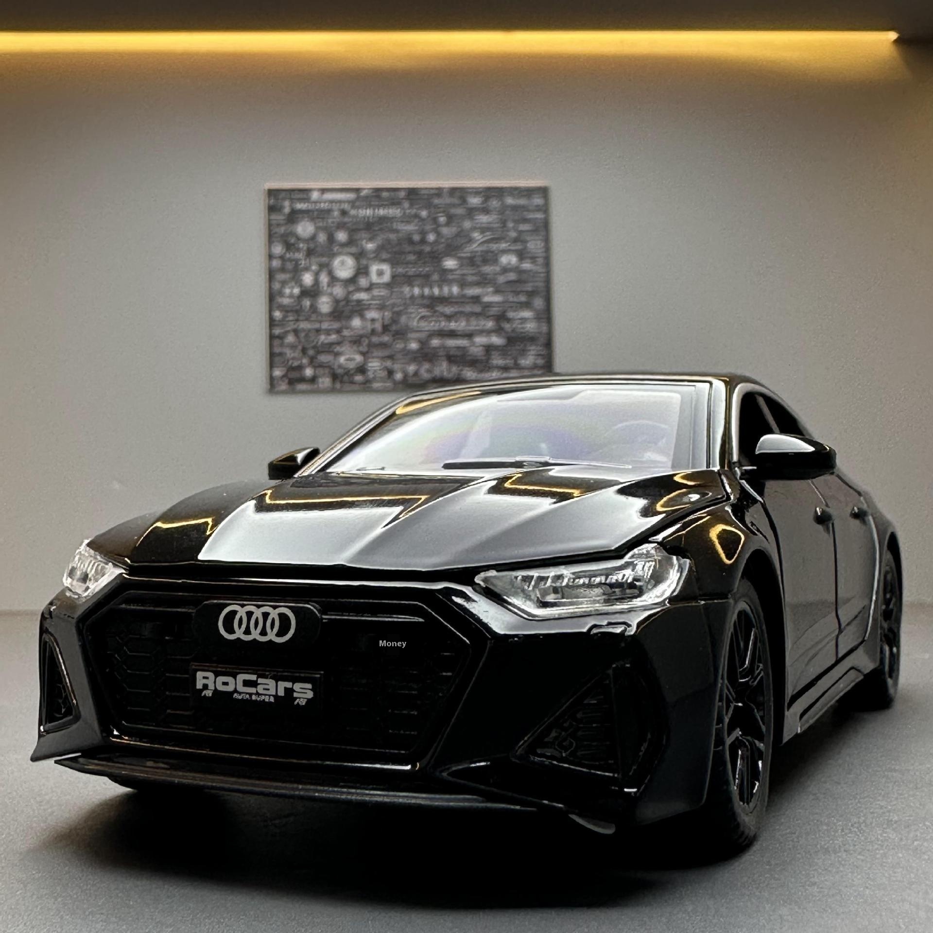 Chimei Alloy Car Model1:32 Audi RS7 Sports Car With Sound And Light Pull Back Toy Car Music Model Ornaments Collection