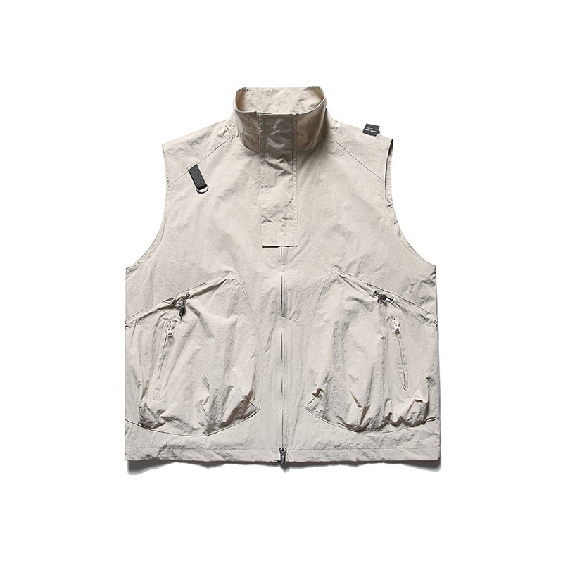 FORN3 Autumn Japanese Loose Solid Color Jacket Men's Multi-pocket Outdoor Functional Style Workwear Vest