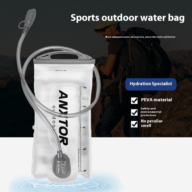 Outdoor Sports Portable Folding Water Bag Cross-country Running Water Bag Cycling Mountaineering Backpack Drinking Water Bag1.5 L