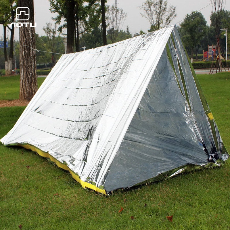Concave-convex Outdoor PETTent Campingulation First Aid Blanket Portable Disaster Relief Tent AT9045
