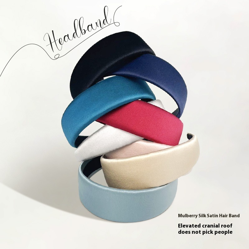 French Retro Ladies Silk Temperament Macaron High-grade Headband Gift Matching Headdress