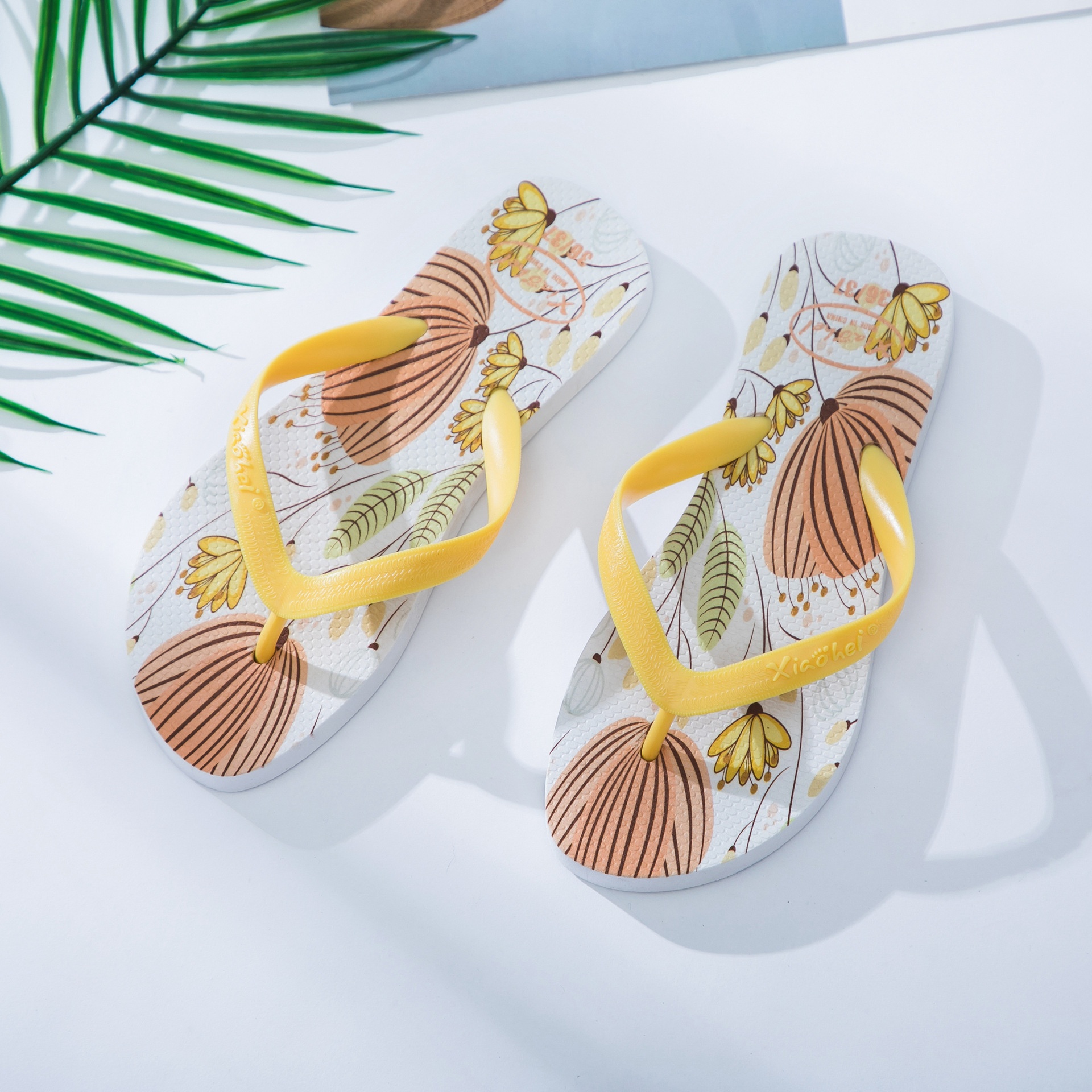 Summer Flip Flops Pvc Air-blown Bottom Printed Bathroom Slippers For Indoor And Outdoor Wear Flip Flops For Women