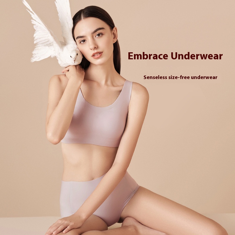 Classic Beautiful Back Size Free Cloud Underwear Women's Seamless No Steel Ring Thin Breathable Vest Bra