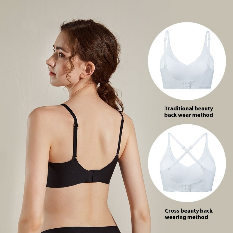 Bras Nana No Size Beautiful Back Buckle Underwear Women Seamless High Elastic Thin Gathered Bra Ouyang