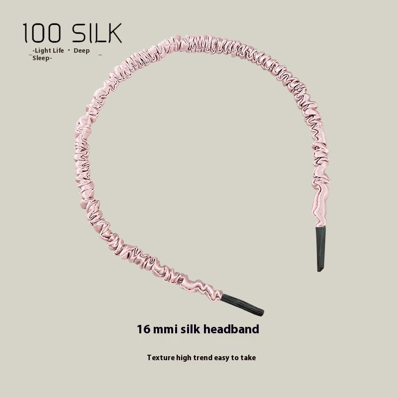 100%Mulberry Silk Matching Headdress Bath Headband Gift Girls Hair Accessories16 Momme Silk Headband