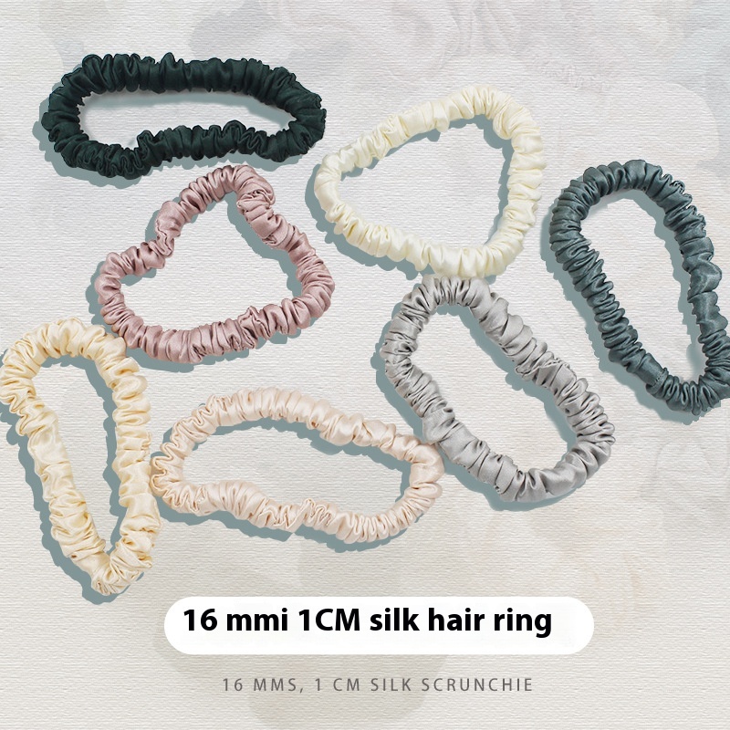 16 Momme1cm Silk Hair Band1cm Bright Silk Hair Band100 Mulberry Silk Ladies Hair Tie Hair Rope Rubber Band