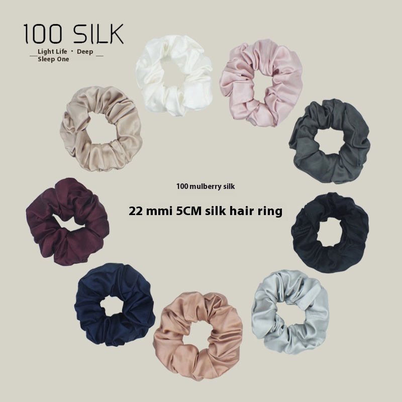 22 Momme Silk Hair Band Ball Hair Tie Product Mulberry Silk Hair Band Independent Packaging