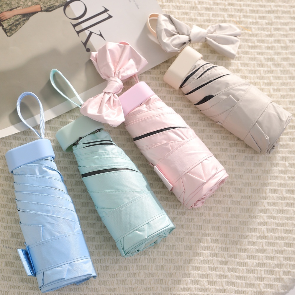 Pocket Umbrella Flat60%Off Black Plastic Sun Umbrella Sun Protection Mini Portable Sunny And Rainy Dual-use Sunshade Card Umbrella In Stock