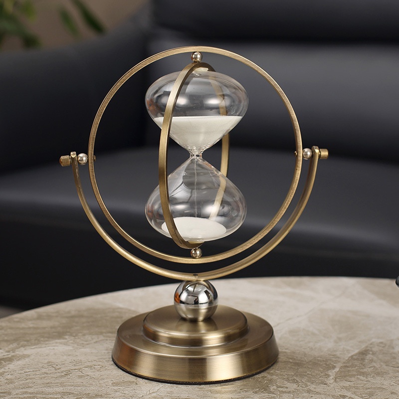 Rotating Hourglass Timer Ornaments Study Office Decoration Crafts Giftss