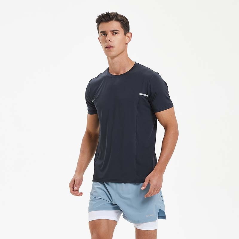 Summer Men's Sports Quick-drying Ice Silk Short-sleeved Fashion Casual Tops T-shirts Custom Printing U