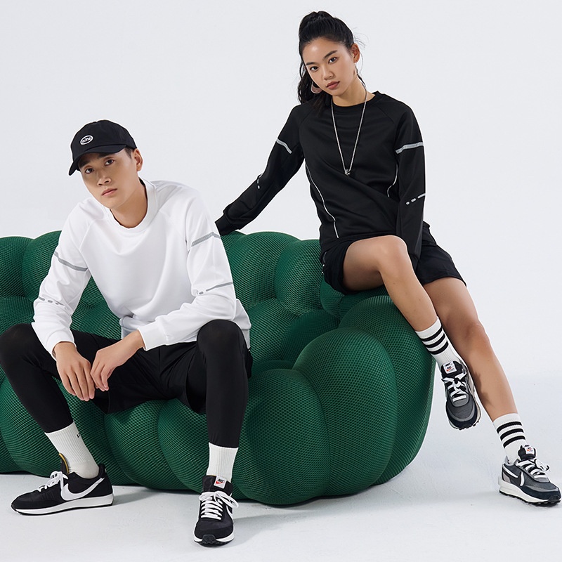 Spring Sports Leisure Men And Women's Round Neck Long Sleeve Quick-drying Clothes Outdoor Fitness Bottoming T-shirt ATPrinting B