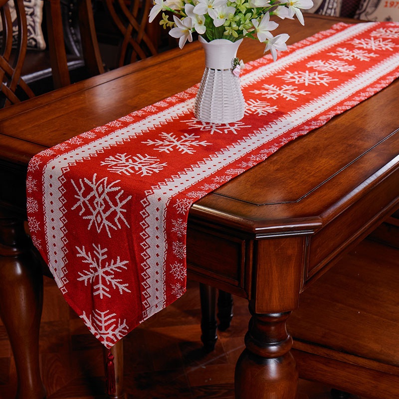 Christmas Decoration Nordic Elk Table Cloth Table Flag Placemat Rectangular Tablecloth Shoe Cabinet Flag