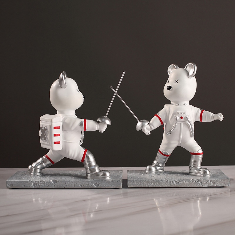 Space Ornaments Space Bear Fencing Creative Birthday Gift Men And Women Set Toys Valentine's Day Small Gift Home