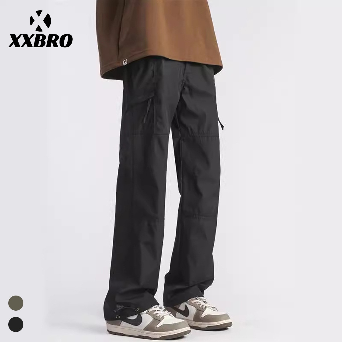Xxbro Men's Clothing#American High Street Fashion Brand Paratrooper Loose Straight All-match Workwear Casual Quick-drying Outdoor Assault Pants