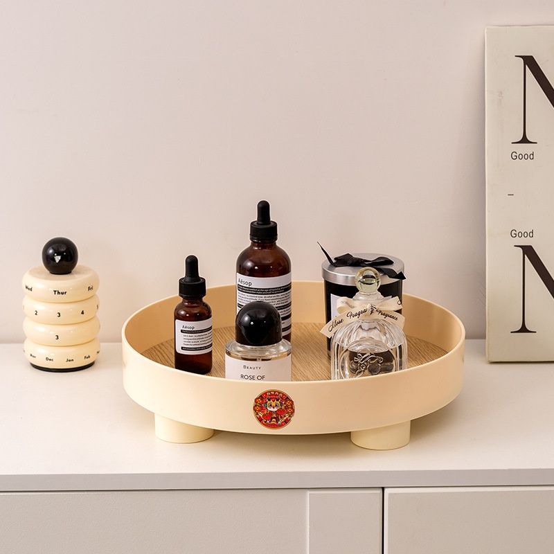 Dragon Year Year Tray Aromatherapy Cosmetics Desktop Storage Tray Living Room Snack Candy Tray Red Fruit Tray Gift