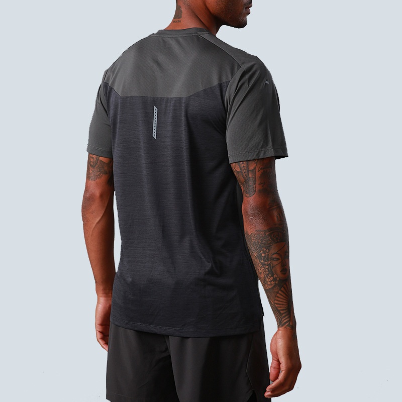 Summer Bird Sports Men's Fitness Short Sleeve Lightweight Breathable Loose Elastic Running Quick Dry T-shirt One Piece Dery
