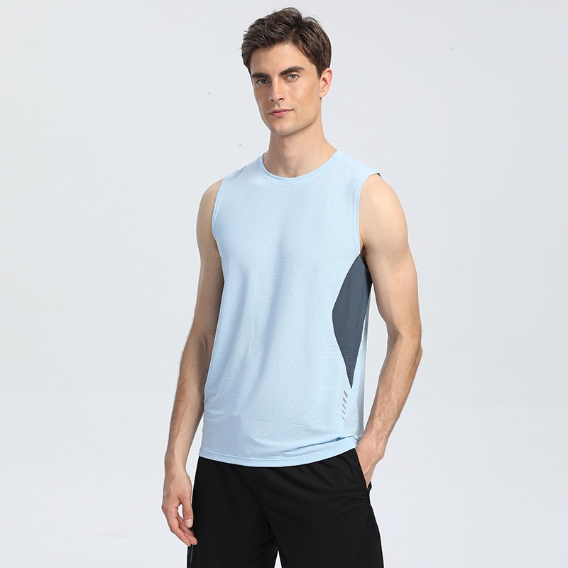 Men's Sports Vest Fitness Quick Dry Sleeveless Vest Outdoor Basketball Training Hurdles Running Basketball Sports Vest