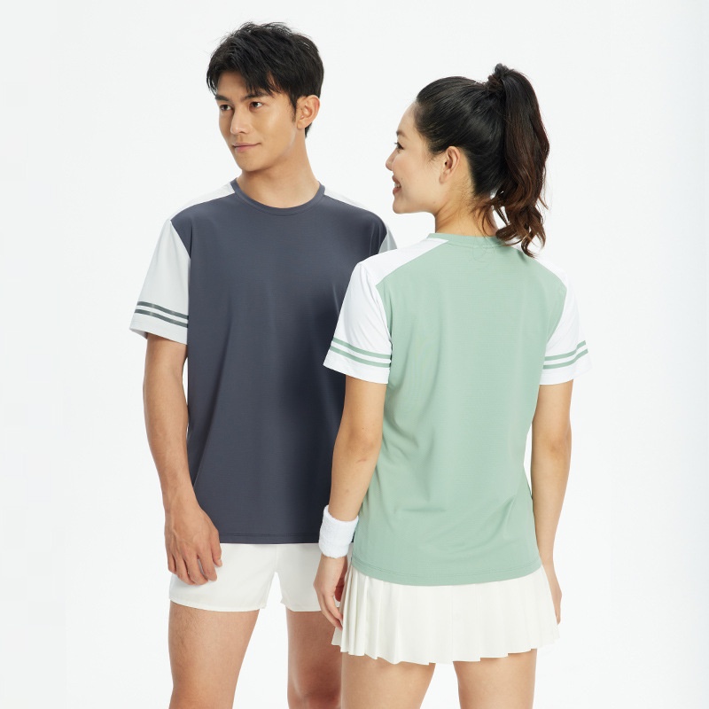 24 Summer Outdoor Sports Dijia Light Quick-drying T-shirt Running Fitness Round Neck Group Tennis Suit Short Sleeve