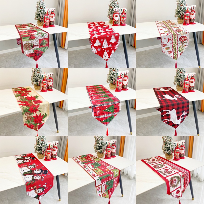 Christmas Decorations Christmas Table Runners Hot Cotton Tablecloths Table Mats