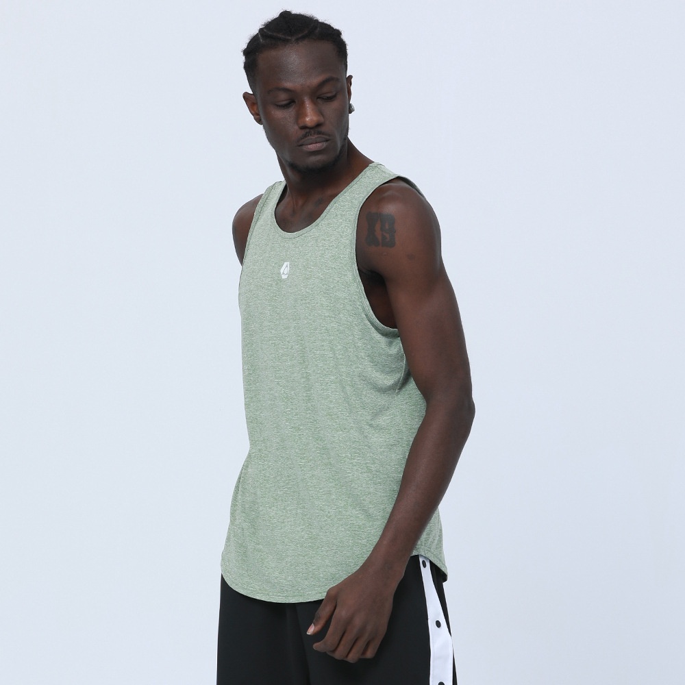 Summer Men's Running Training Sleeveless Quick-drying Clothes Sports Fitness Ice Silk Thin Loose Vest Tops Printing