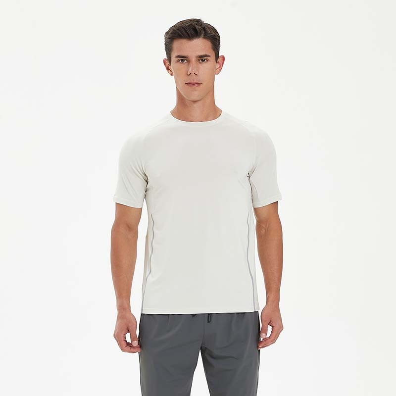 Summer Men's Sports Quick-drying T-shirt Foreign Trade Casual Running Top Round Neck Short Sleeve Custom Printing A