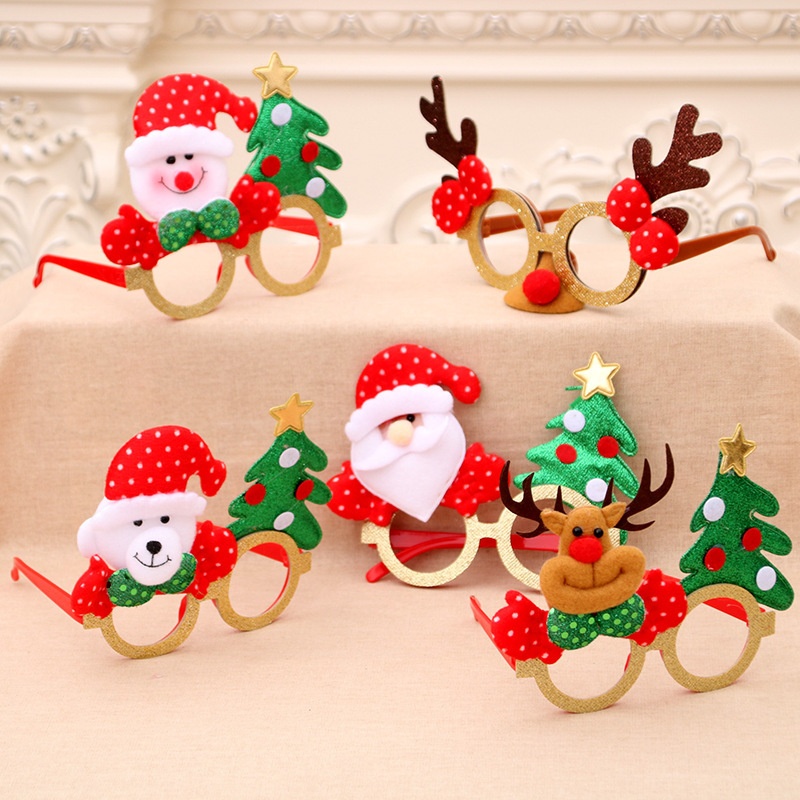 Glasses Cartoon Antlers For The Elderly Christmas Children's Holiday Party Creative Powder Gifts Small Gifts