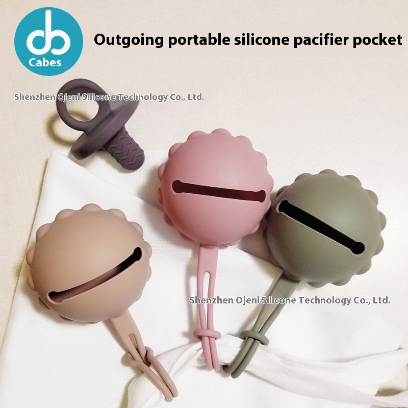 Children's Silicone Pacifier Bag Baby Silicone Teether Toy Portable Pacifier Storage Pocket Maternal And Child Supplies