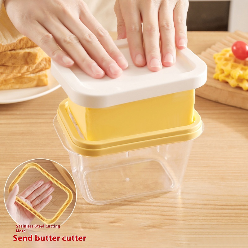 Japanese Simple Butter Cutting Box Butter Cutter Refrigerator Fresh-keeping Box Storage Butter Box With Lid Storage Box