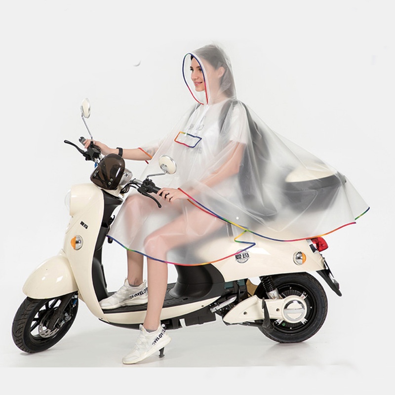 EVAFashion Printing Adult Arc Cloak Raincoat Outdoor Travel Backpack Bicycle Riding Raincoat