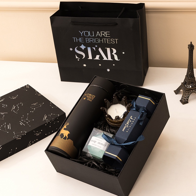 Gift Box Valentine's Day Black Large Men And Women Style Birthday Gift Box Packaging Box Christmas Gift Box Empty Box