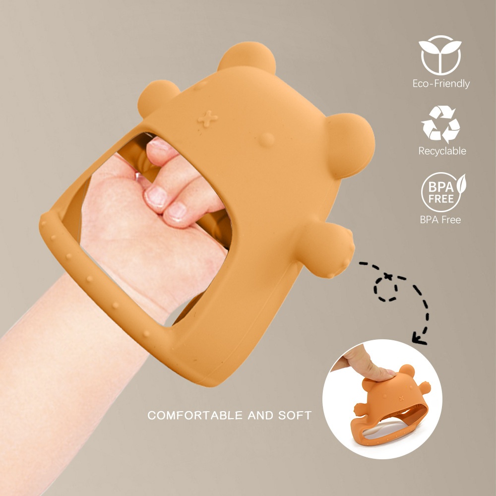 Teething Stick Baby Anti-eating Hand Chewing Bear Gloves Hand Teether Baby Food Grade Silicone Children's Toys