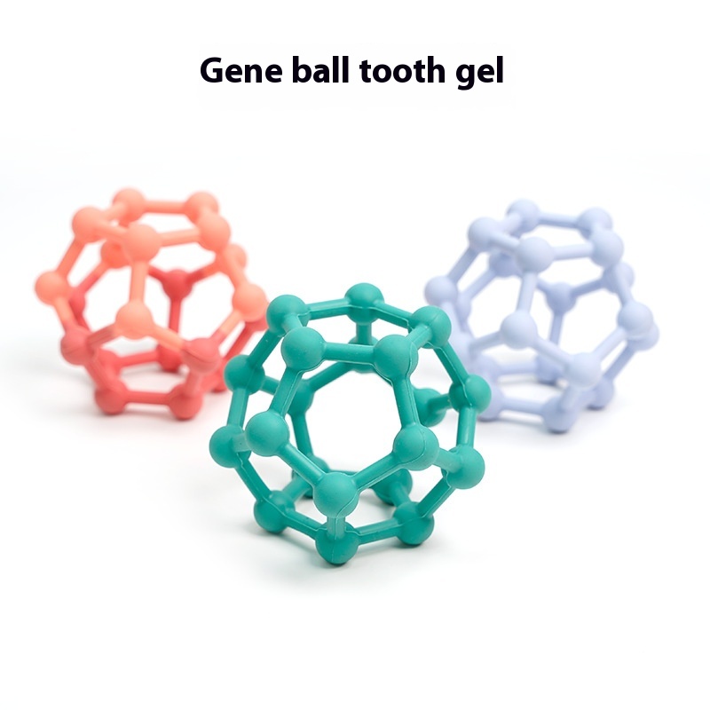 Ogeni Baby Silicone Teether Silicone Gene Ball Teether Baby Teething Stick Chewing Toys
