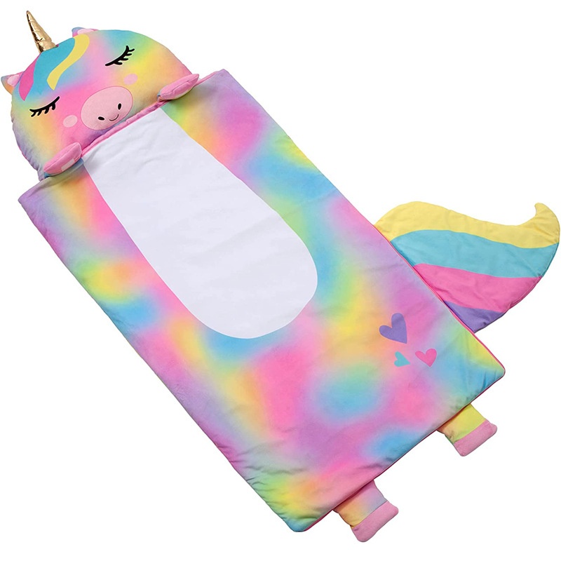 Unicorn Foldable Kindergarten Baby Sleeping Bag Baby Cartoon Thickened Kick-proof
