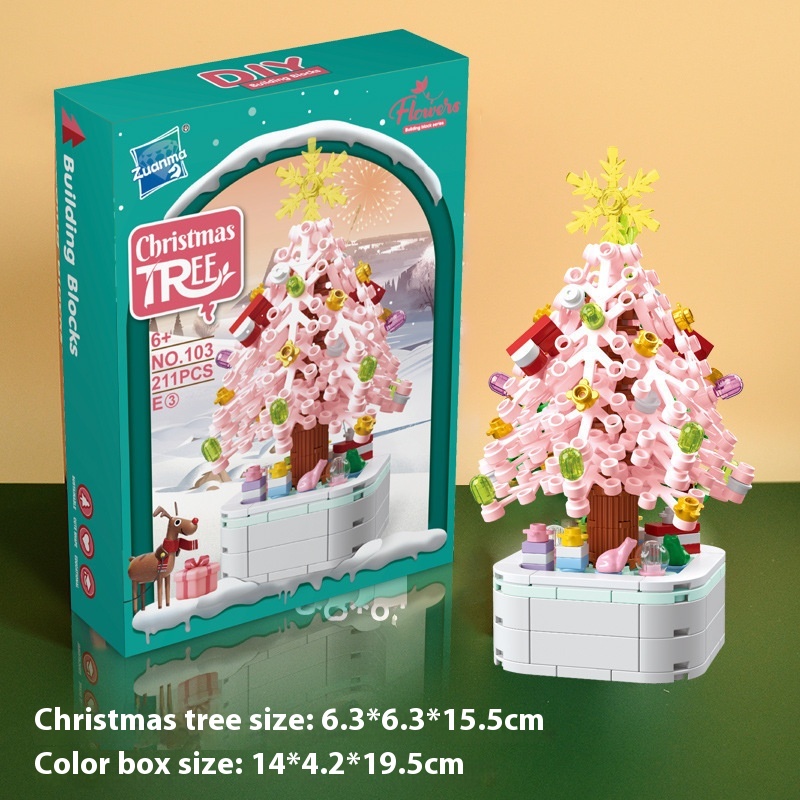 Diamond Horse Christmas Tree103 ESmall Particle Assembled Toys Decorative Creative Ornaments Christmas Gifts