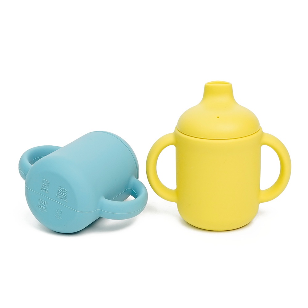 Silicone Training Drinking Cup Baby With Straw Duckbill Cup Anti-fall And Leak-proof Children's Water Cup Set Cup