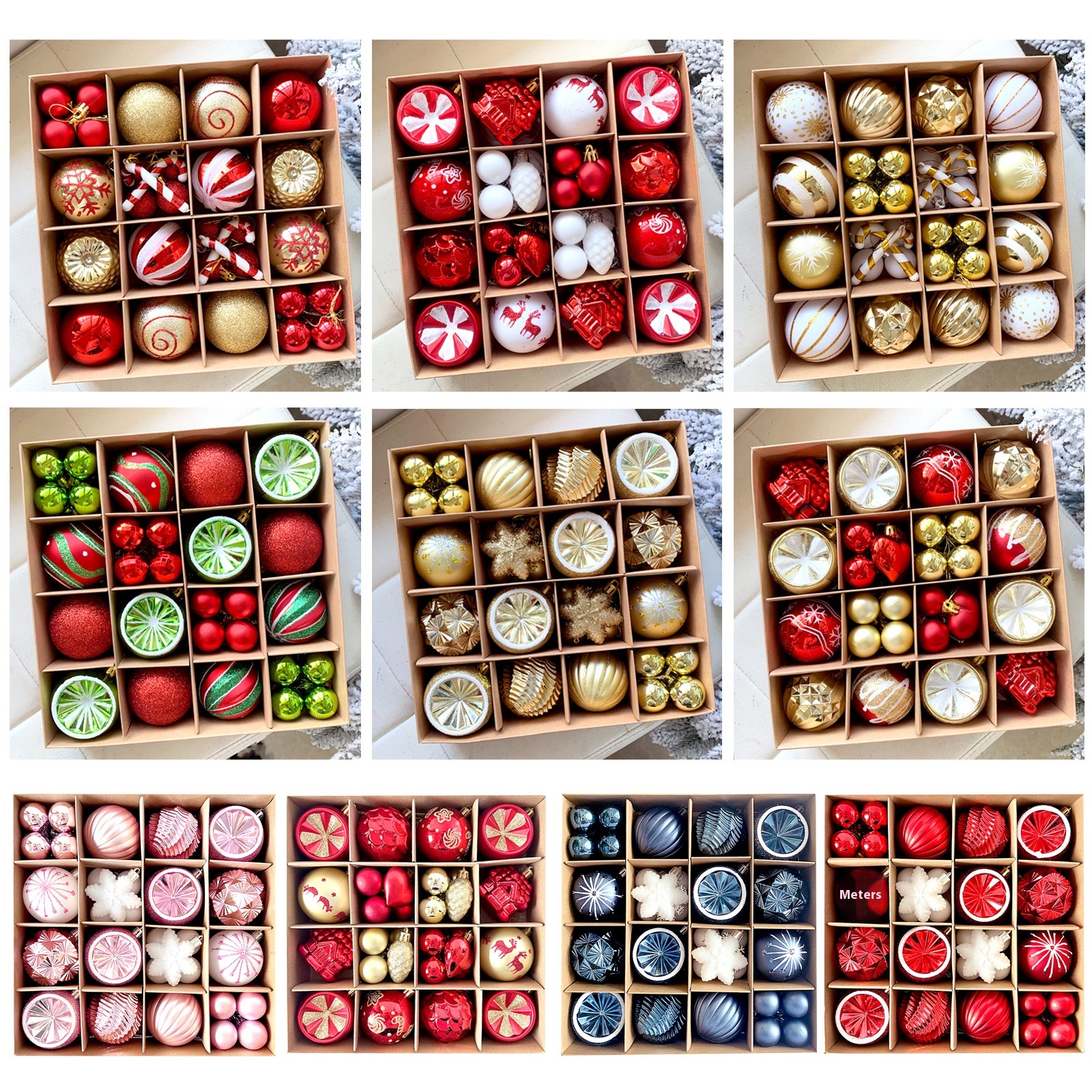 Christmas Decoration6cm Electroplated Ball Plastic Ball Shaped Painted Christmas Ball Gift Christmas Tree Pendant