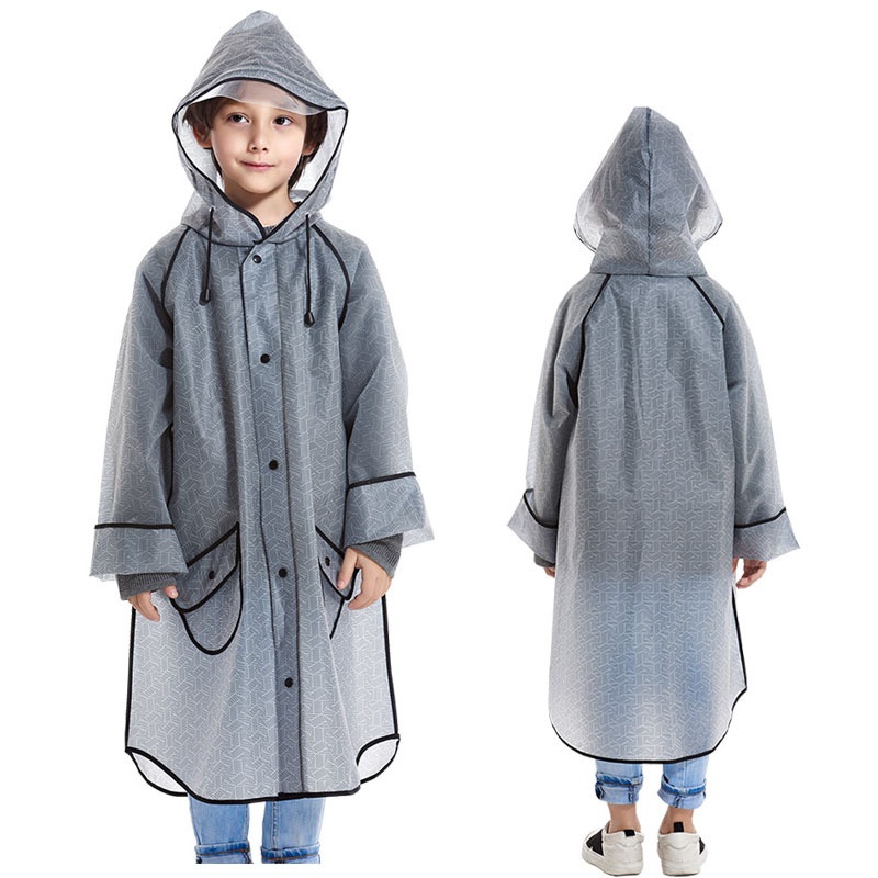 Taobao Hot-selling Fashion Children's Raincoat For Kids,Students,Boys And Girls,Large Brim,Extended Waterproof Hemming Raincoat