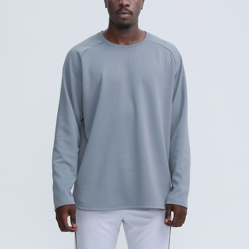 Lulu Fitness Suit Long Sleeve Men's Loose Sports Sweat Outdoor Breathable Training Basketball Running Top