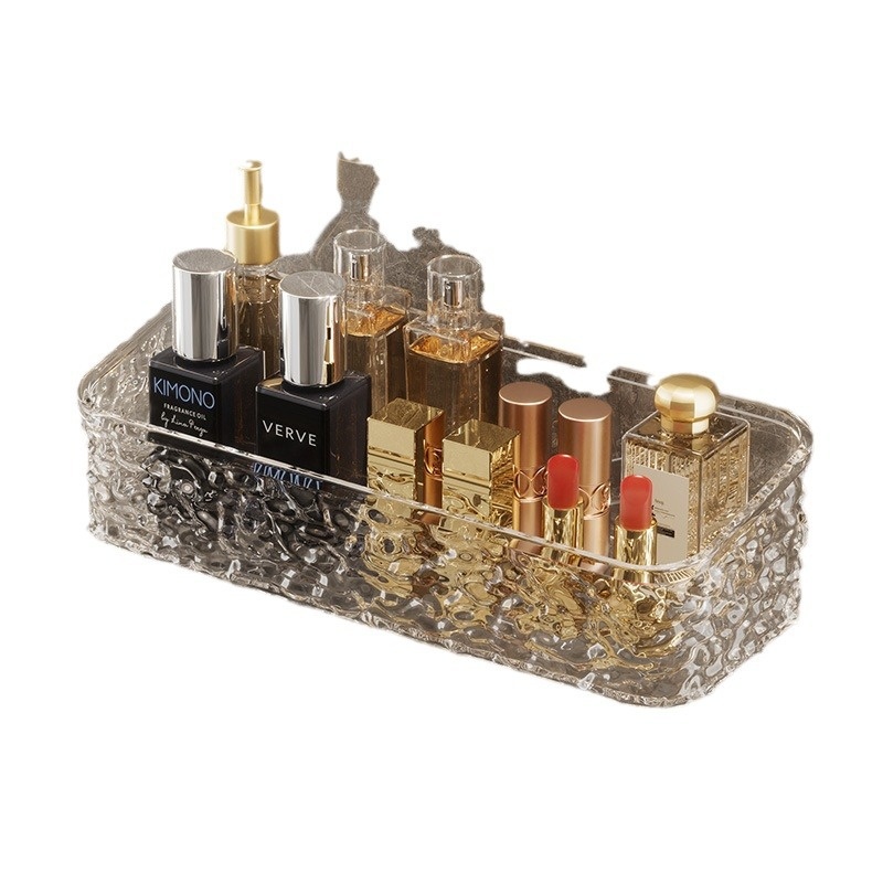 YZ3388 Glacier Pattern Bathroom Rack Wall-mounted Punch-free Washbasin Washbasin Desktop Storage Rack