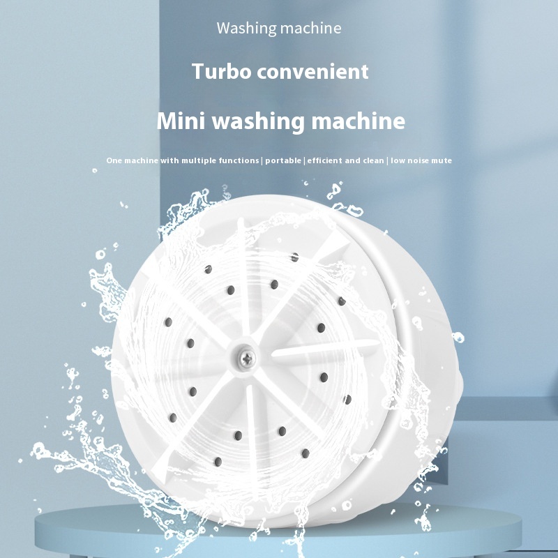 Portable Mini Washing Machine Turbine Rotary Cleaning Machine Lazy Laundry Artifact