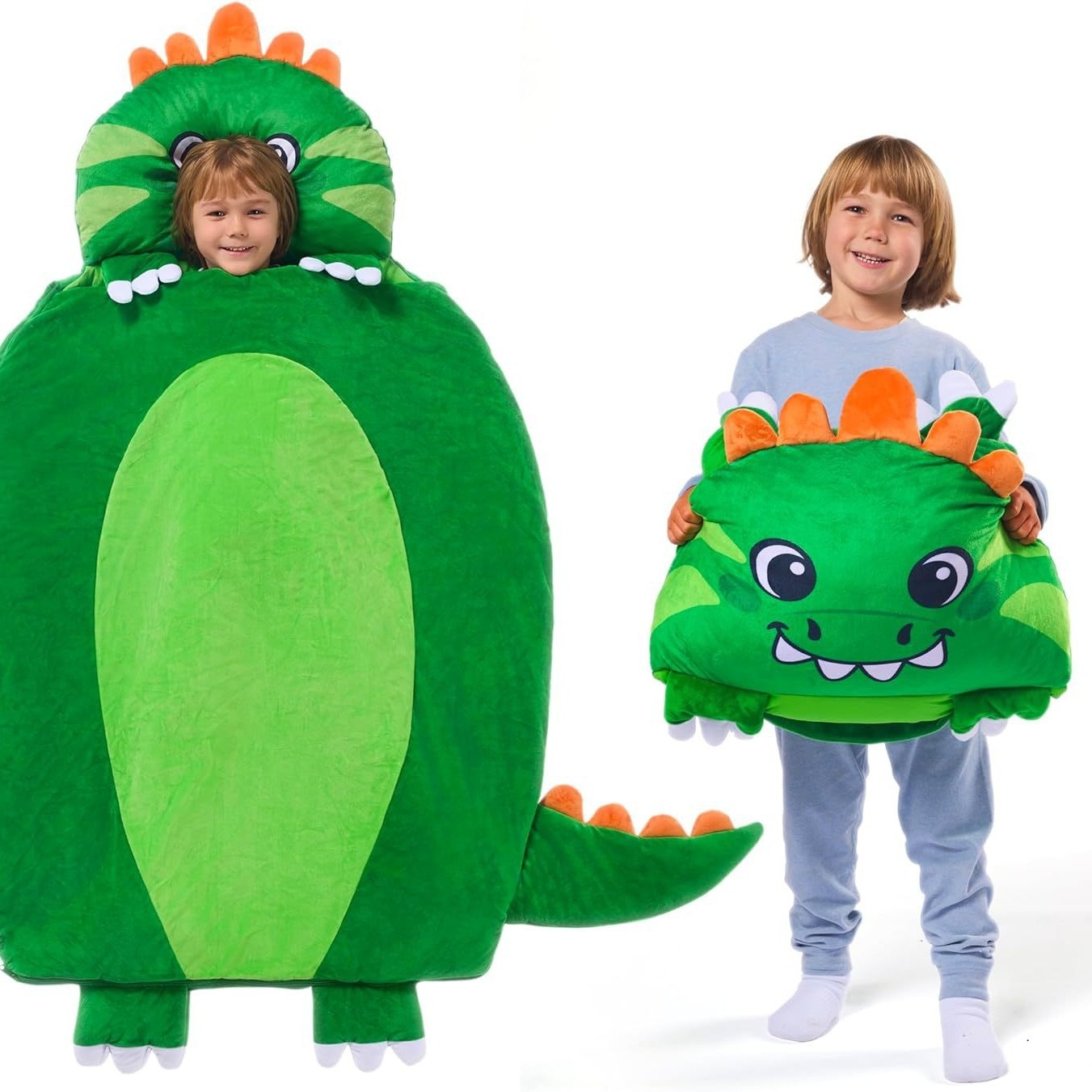 Kindergarten Printed Thickened Cartoon Warm Kick-proof Detachable Blanket Pillow Children's Nap Mat Dinosaur Cartoon