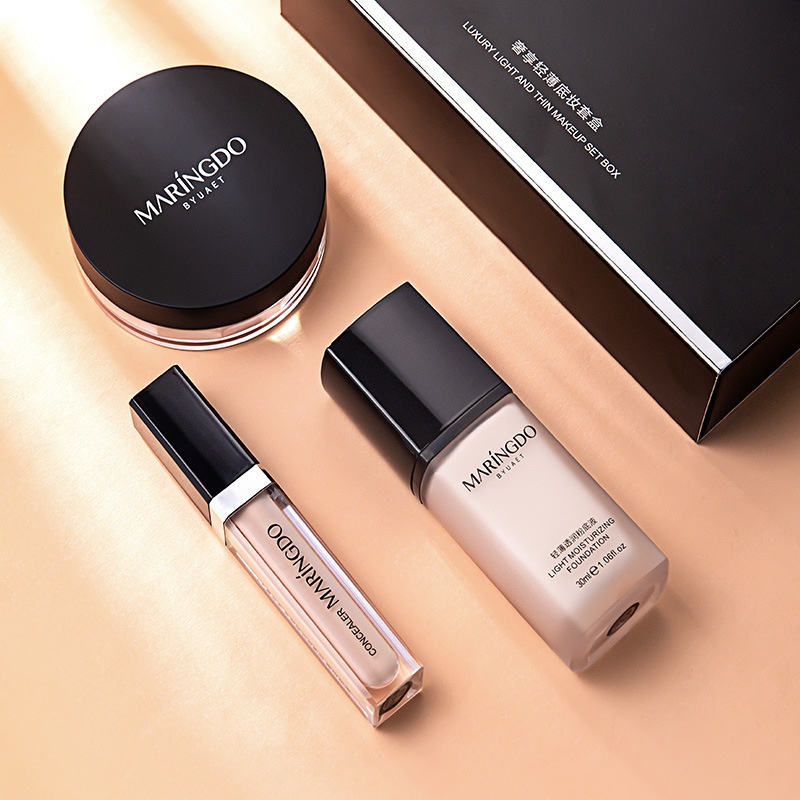 Luxury Light Base Makeup Set Box Clear Thin And Moisturizing Foundation Concealer