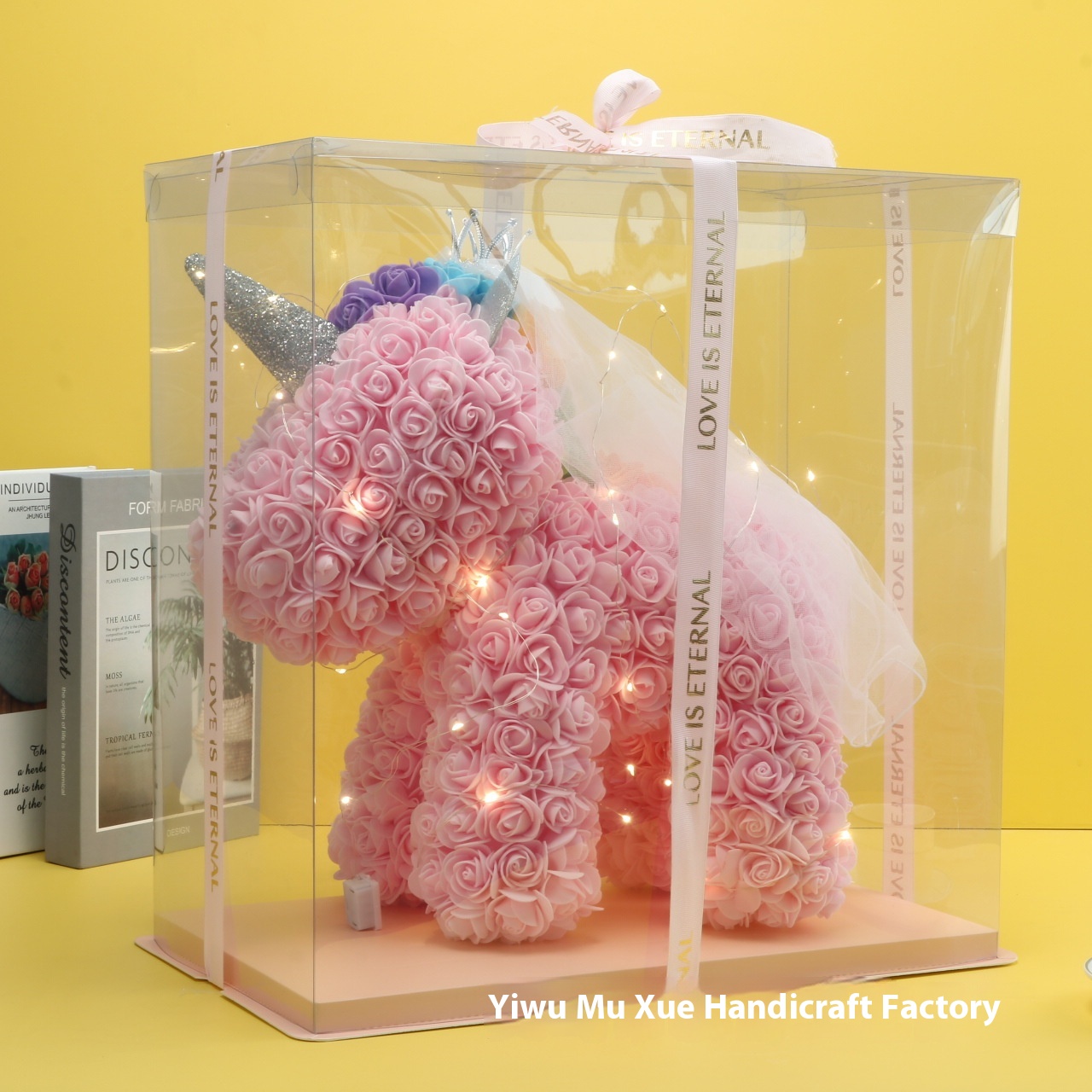 Wedding Dress Eternal Flower Unicorn Tanabata Valentine's Day Christmas Gift Flower Shop Supplies PEFoam Rose