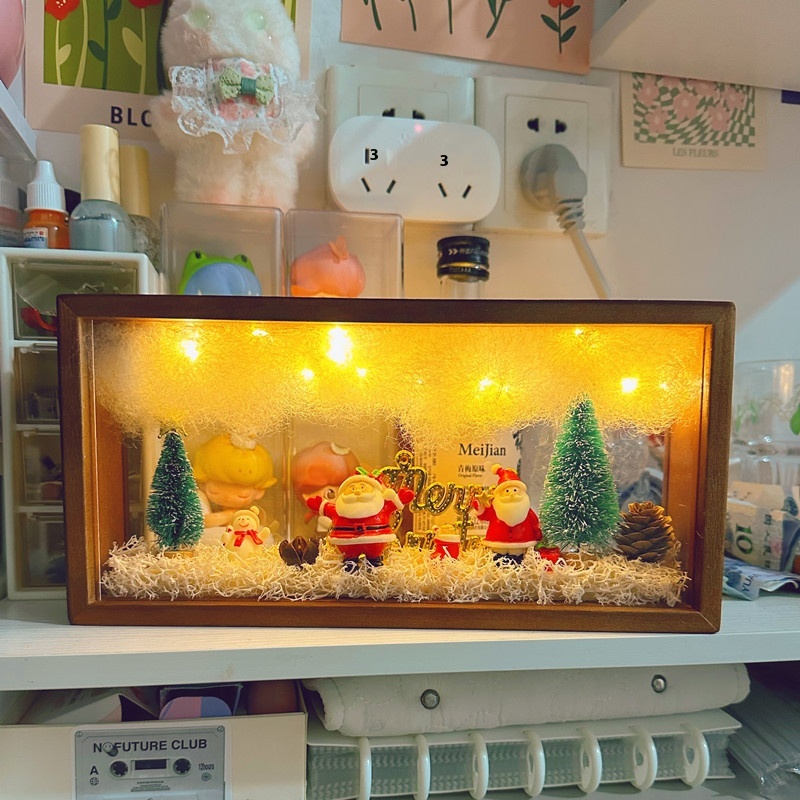 Christmas Gift Handmade DIYPhoto Frame Decoration Scene Layout Desktop Decoration Atmosphere Nightlight Activity Gift