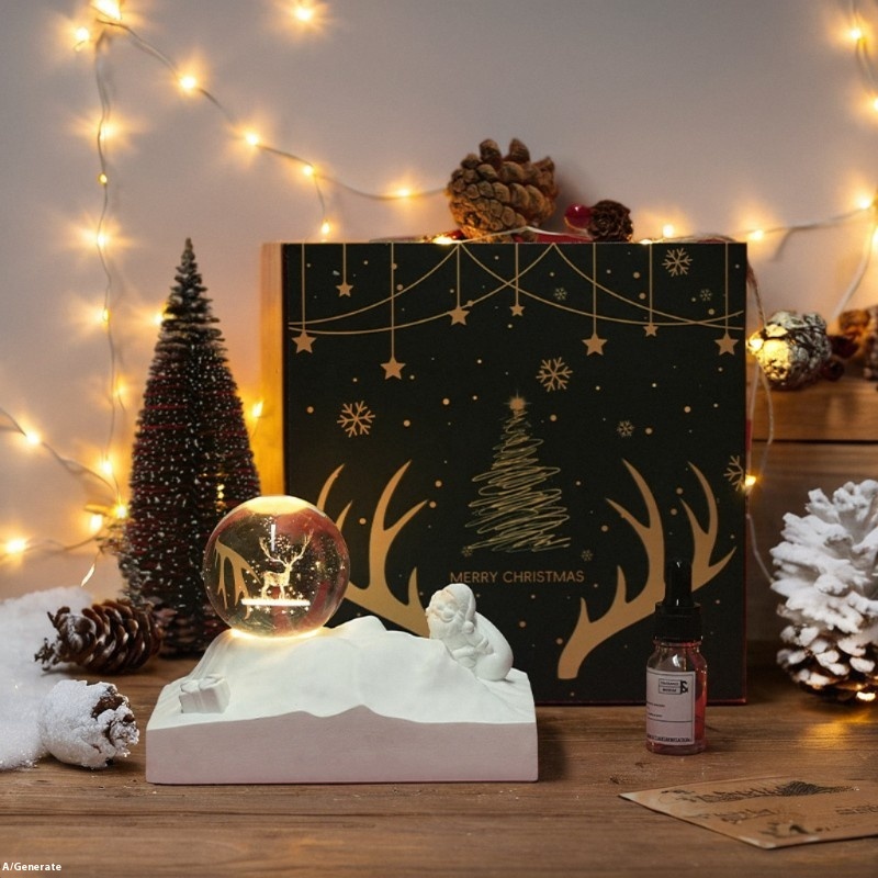 Climbing The Tide Christmas Snow Mountain Deer Search Season Gypsum Aromatherapy Night Light Ornaments Christmas Gift Box Girl Friends Best Friends