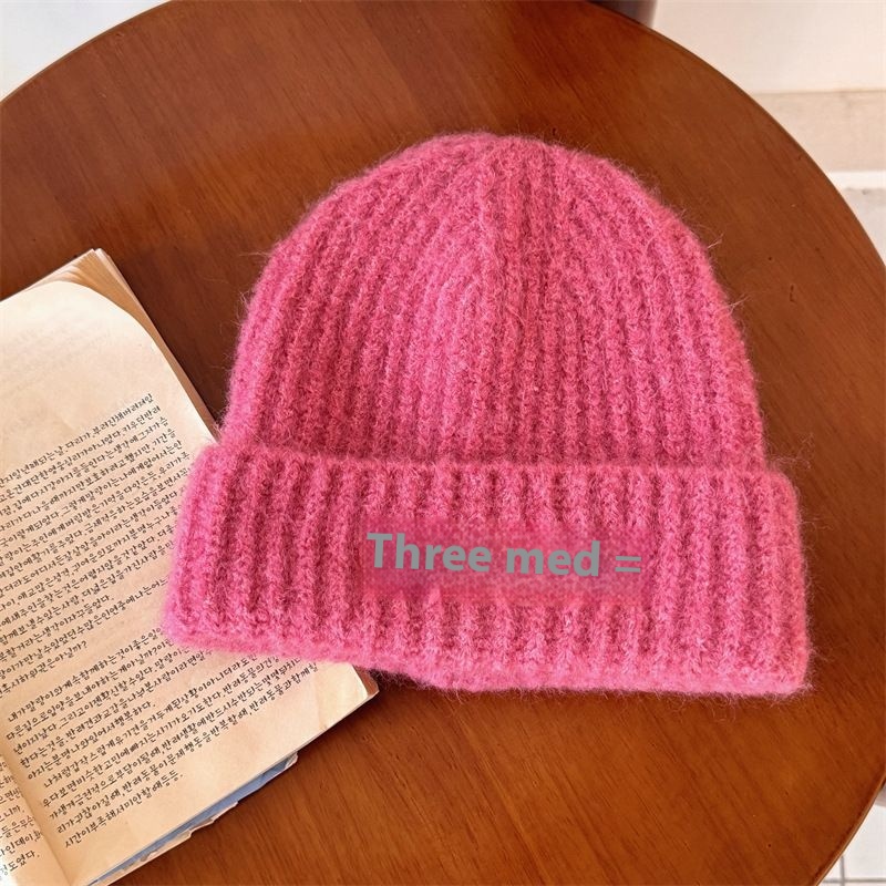 Thick Knit Beanie:Warm,Ear-Covering,Korean-Style Chunky Yarn Hat