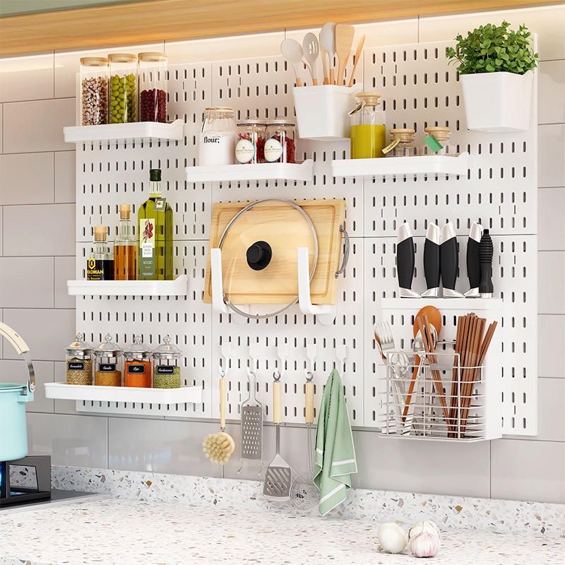 Perforated Board Rack Bathroom Wall Combination Student Dormitory Good Thing Table Storage Rack Free Punch Perforated Board