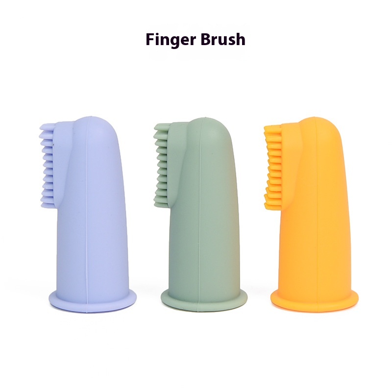 Baby Food Grade Silicone Finger Soft Bristle Toothbrush Baby Chew Soft Gum Teether Mother And Baby Children's Toys