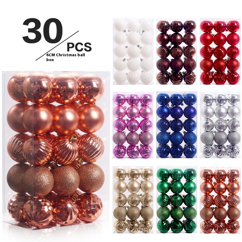 Christmas Decorations6/30 Pcs Special-shaped Plastic Christmas Ball Set Christmas Tree Pendants
